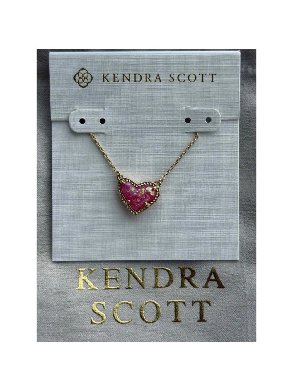 Kendra Scott Pink Heart Pendant Necklace